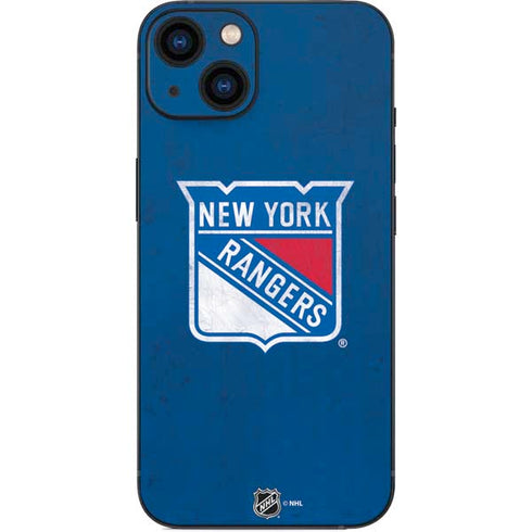 NHL New York Rangers Distressed iPhone 15 Plus Skin