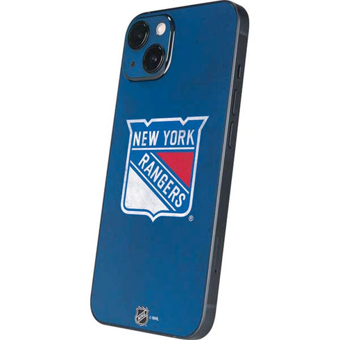 NHL New York Rangers Distressed iPhone 15 Plus Skin