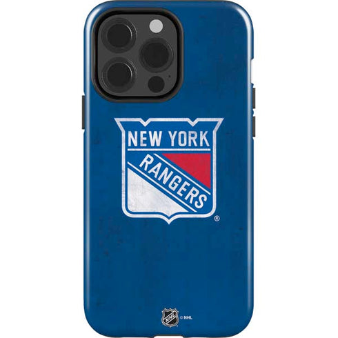 NHL New York Rangers Distressed iPhone 15 Pro Impact Case