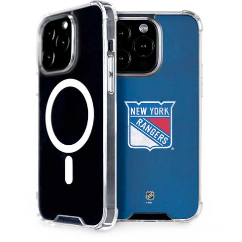 NHL New York Rangers Distressed iPhone 15 Pro MagSafe Case