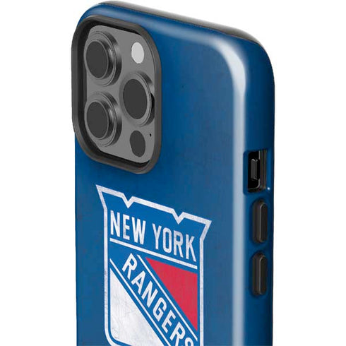NHL New York Rangers Distressed iPhone 15 Pro Max Impact Case