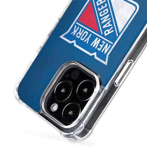 NHL New York Rangers Distressed iPhone 15 Pro Max MagSafe Case