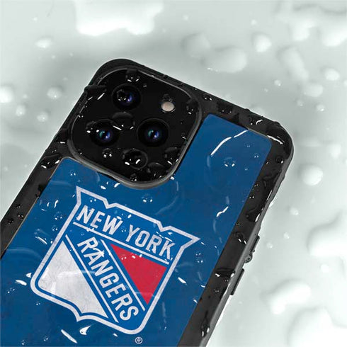NHL New York Rangers Distressed iPhone 14 Pro Max Waterproof Case