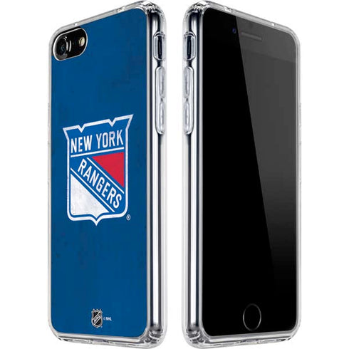 NHL New York Rangers Distressed iPhone SE (2nd & 3rd Gen) Clear Case