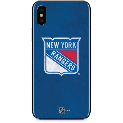 NHL New York Rangers Distressed iPhone XS Skin