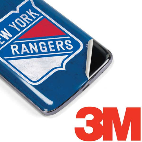 NHL New York Rangers Distressed Moto E5 Plus Skin