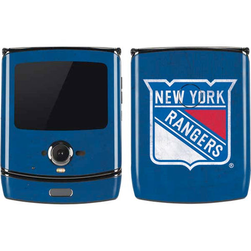NHL New York Rangers Distressed Motorola RAZR Skin