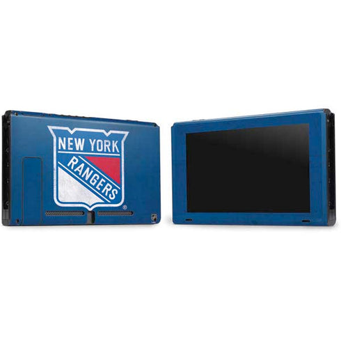 NHL New York Rangers Distressed Nintendo Switch Bundle Skin