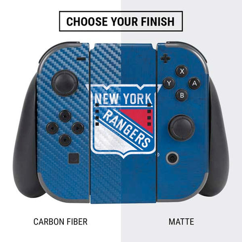 NHL New York Rangers Distressed Nintendo Switch Bundle Skin
