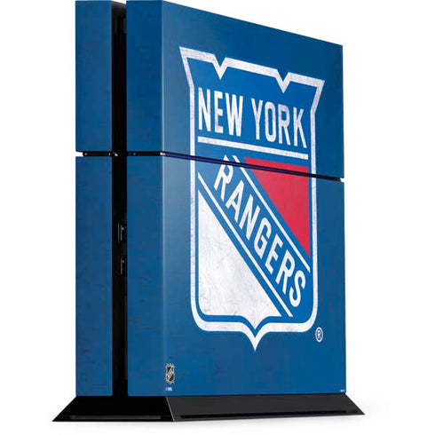 NHL New York Rangers Distressed PS4 Console Skin