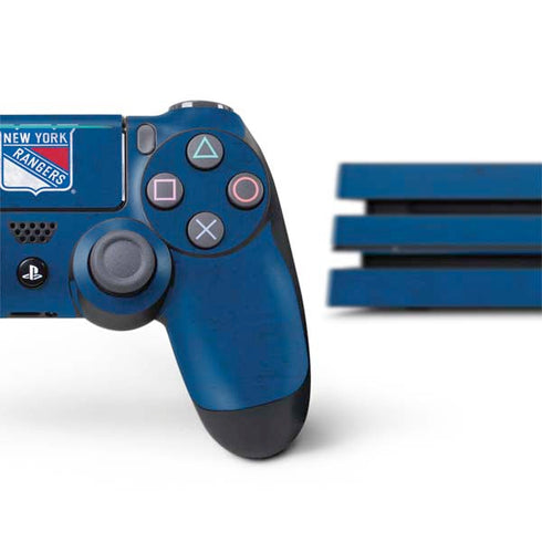 NHL New York Rangers Distressed PS4 Pro Bundle Skin
