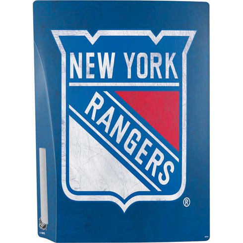 NHL New York Rangers Distressed PS5 Bundle Skin