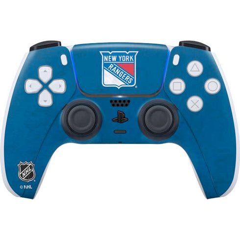 NHL New York Rangers Distressed PS5 Controller Skin