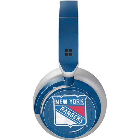 NHL New York Rangers Distressed Surface Headphones Skin