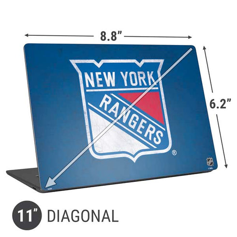NHL New York Rangers Distressed Universal Laptop 11in (8.8 x 6.2in) Skin