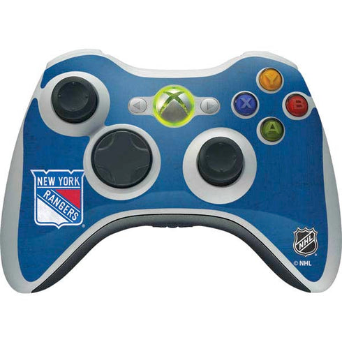 NHL New York Rangers Distressed Xbox 360 Wireless Controller Skin