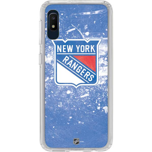 NHL New York Rangers Frozen Galaxy A10e Clear Case