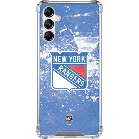 NHL New York Rangers Frozen Galaxy A15 5G Clear Case