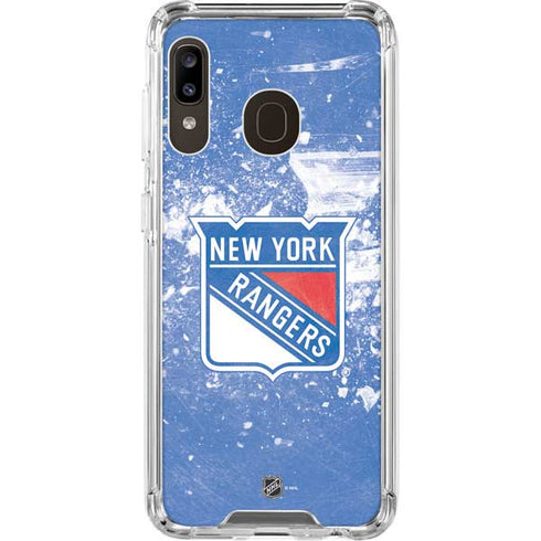 NHL New York Rangers Frozen Galaxy A30 Clear Case