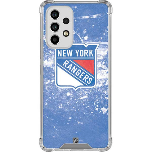 NHL New York Rangers Frozen Galaxy A33 5G Clear Case