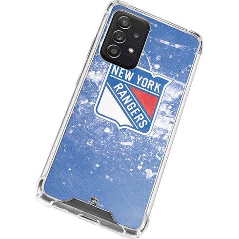 NHL New York Rangers Frozen Galaxy A52 5G Clear Case