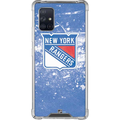 NHL New York Rangers Frozen Galaxy A71 5G Clear Case