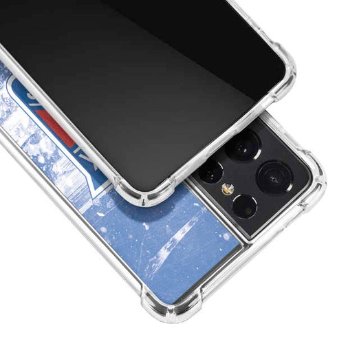 NHL New York Rangers Frozen Galaxy S21 Ultra 5G Clear Case