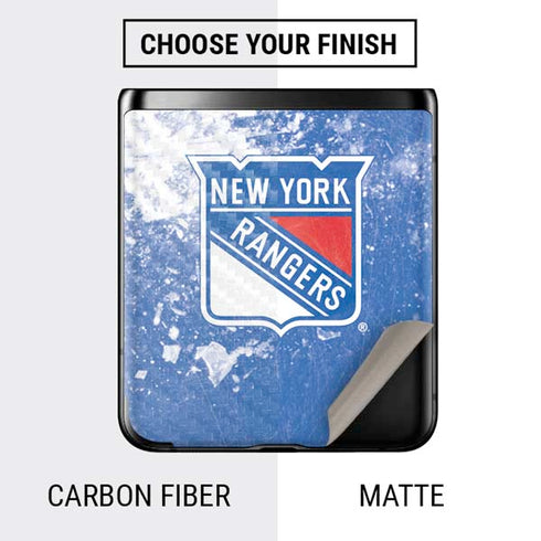 NHL New York Rangers Frozen Galaxy Z Flip Skin
