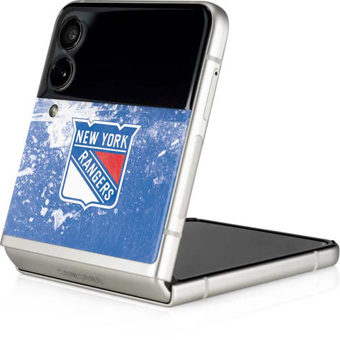 NHL New York Rangers Frozen Galaxy Z Flip3 5G Skin