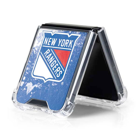 NHL New York Rangers Frozen Galaxy Z Flip5 5G Clear Case