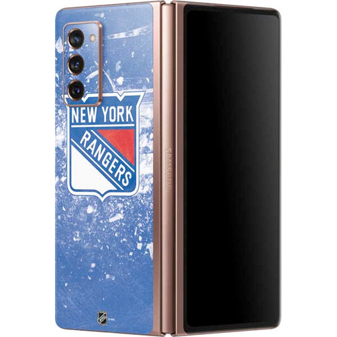 NHL New York Rangers Frozen Galaxy Z Fold2 5G Skin