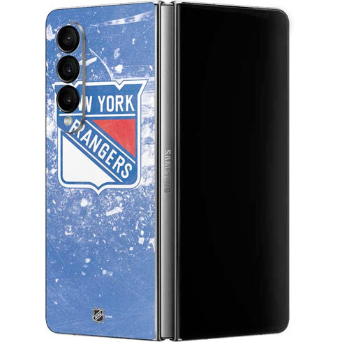 NHL New York Rangers Frozen Galaxy Z Fold4 5G Skin