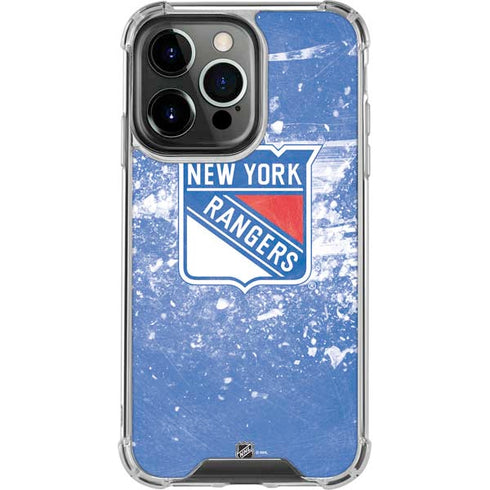 NHL New York Rangers Frozen iPhone 13 Pro Clear Case