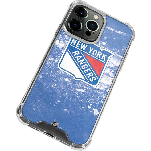 NHL New York Rangers Frozen iPhone 13 Pro Clear Case