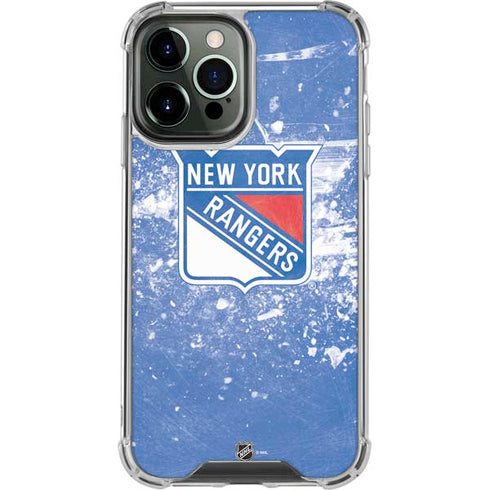 NHL New York Rangers Frozen iPhone 13 Pro Max Clear Case