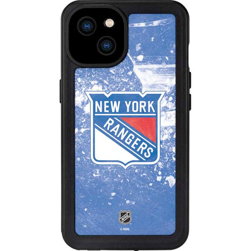 NHL New York Rangers Frozen iPhone 15 Plus Waterproof Case