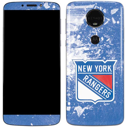 NHL New York Rangers Frozen Moto E5 Plus Skin