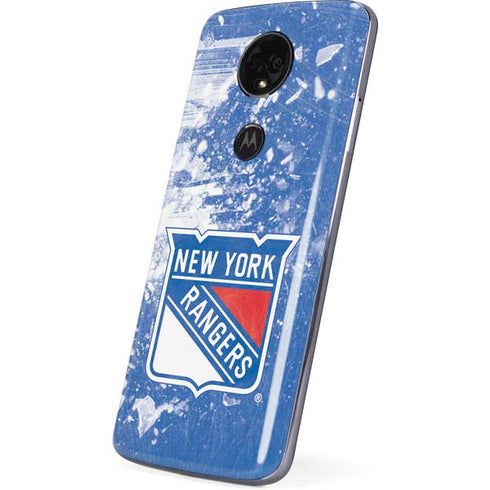 NHL New York Rangers Frozen Moto E5 Plus Skin