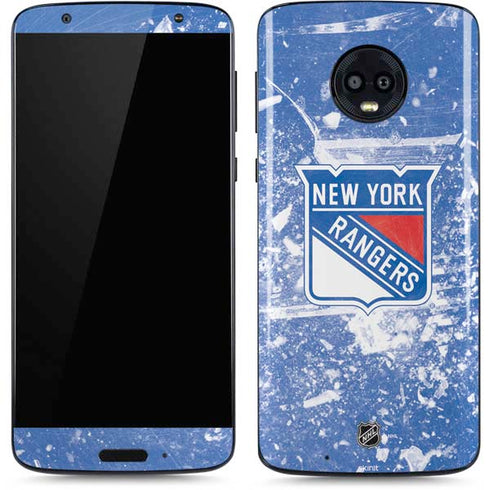 NHL New York Rangers Frozen Moto G6 Skin