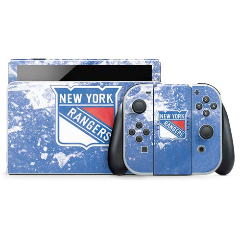 NHL New York Rangers Frozen Nintendo Switch OLED (2021) Skin
