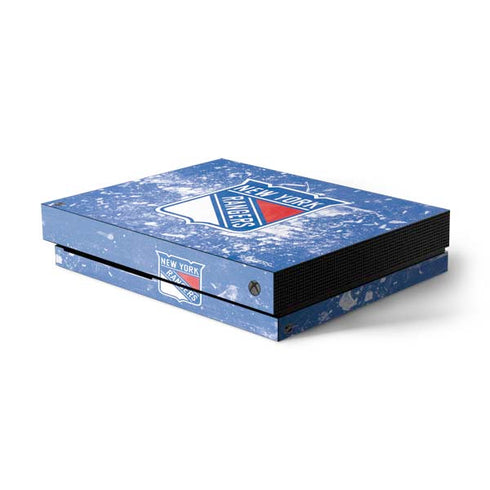 NHL New York Rangers Frozen Xbox One X Console Skin