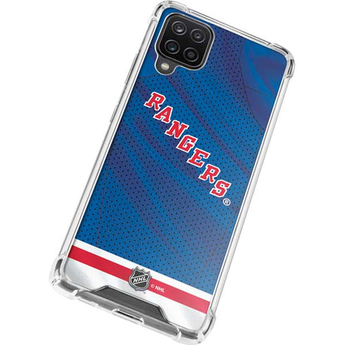 NHL New York Rangers Home Jersey Galaxy A12 Clear Case