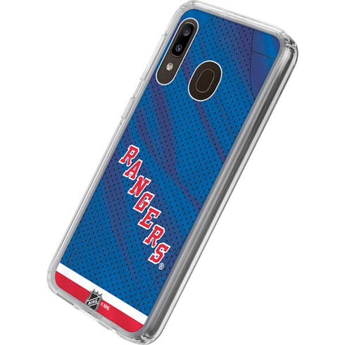 NHL New York Rangers Home Jersey Galaxy A20 Clear Case