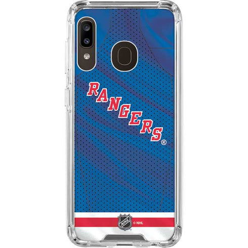 NHL New York Rangers Home Jersey Galaxy A30 Clear Case