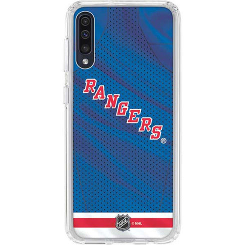 NHL New York Rangers Home Jersey Galaxy A50 Clear Case