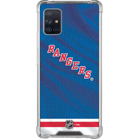 NHL New York Rangers Home Jersey Galaxy A51 5G Clear Case