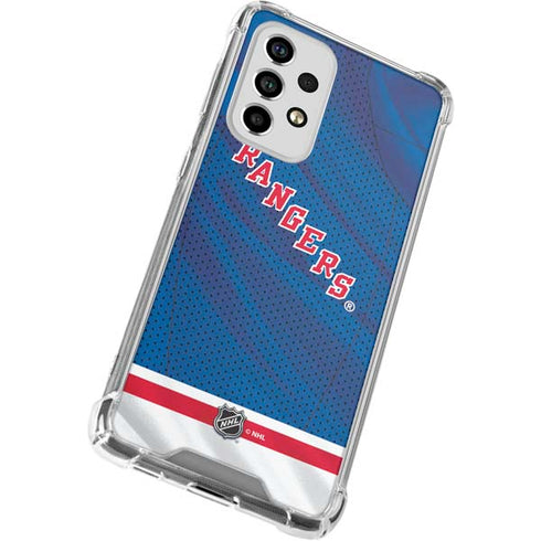 NHL New York Rangers Home Jersey Galaxy A53 5G Clear Case