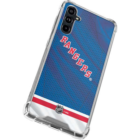 NHL New York Rangers Home Jersey Galaxy A54 5G Clear Case