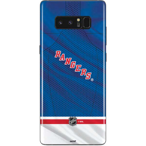 NHL New York Rangers Home Jersey Galaxy Note 8 Skin