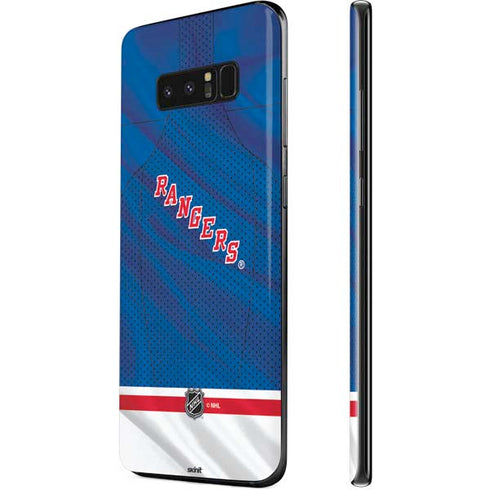 NHL New York Rangers Home Jersey Galaxy Note 8 Skin